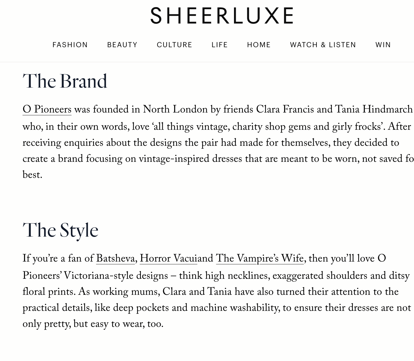 SHEERLUXE - Brand To Know: The Brand O Pioneers