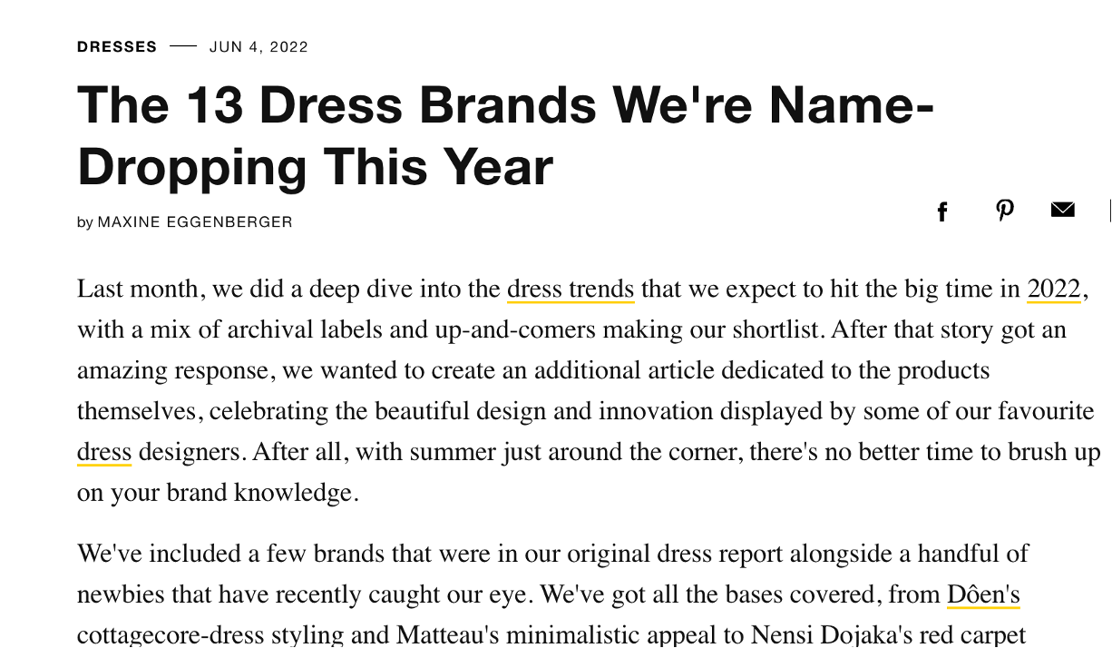 The 13 Dress Brands We're Name-Dropping This Year