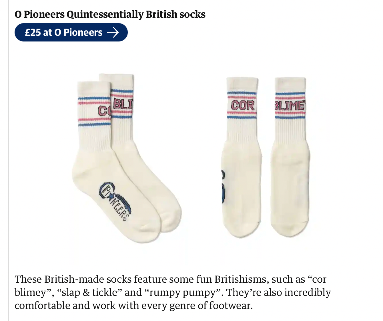 The Guardian: The Best Socks to Give This Christmas