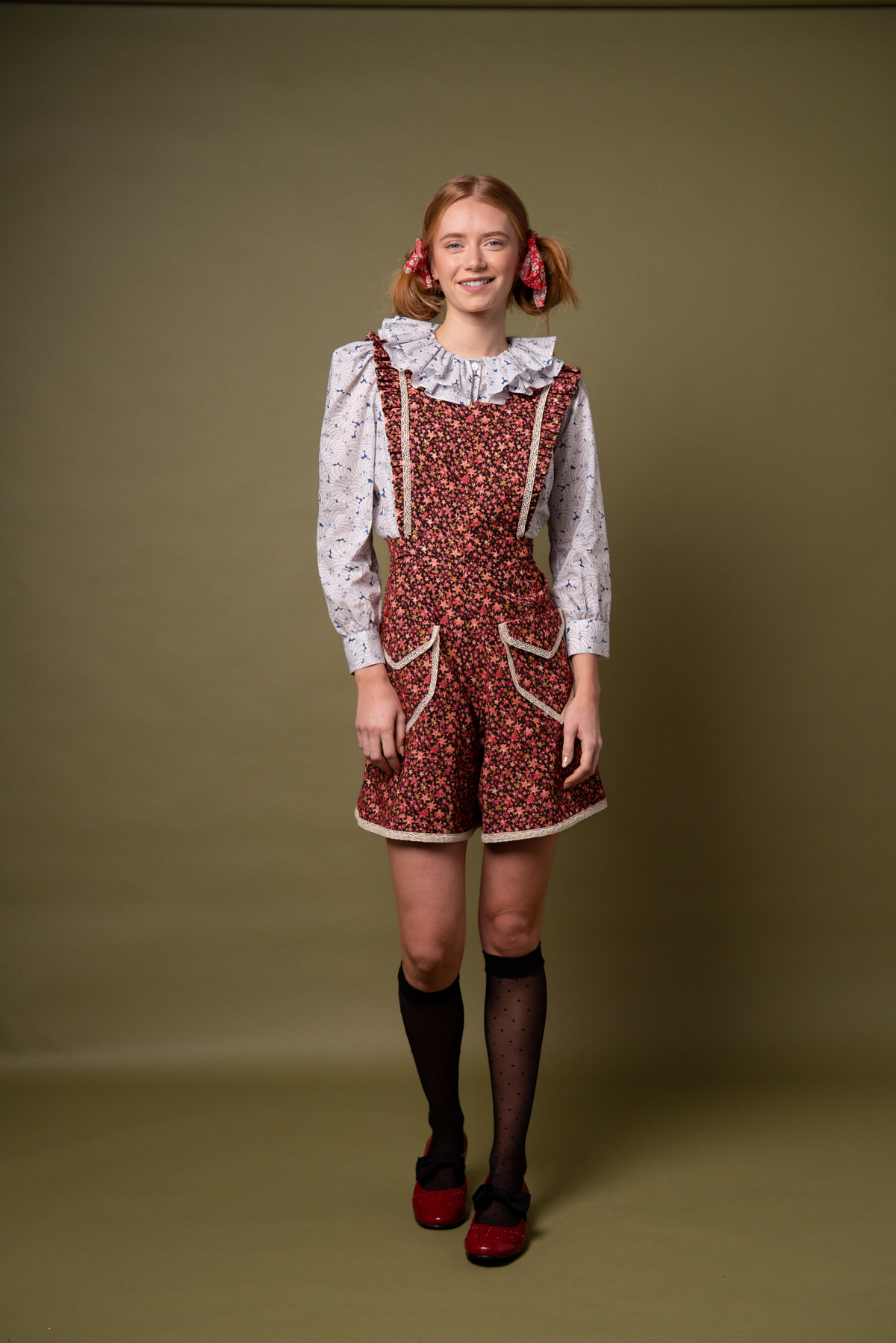 Doris Playsuit - Star Needlecord