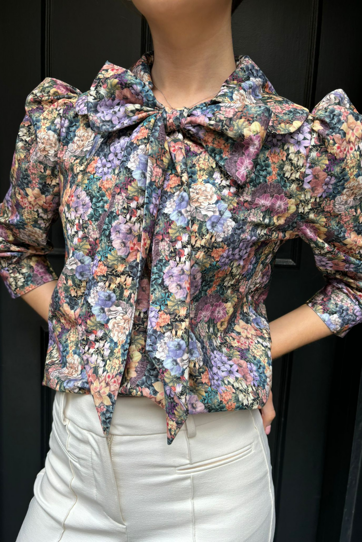 Agatha Blouse Needlecord - Floral