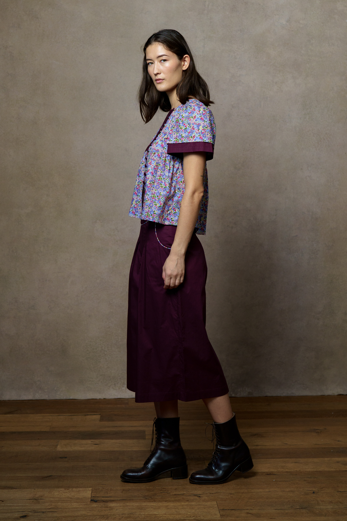 Addie Culottes - Burgundy