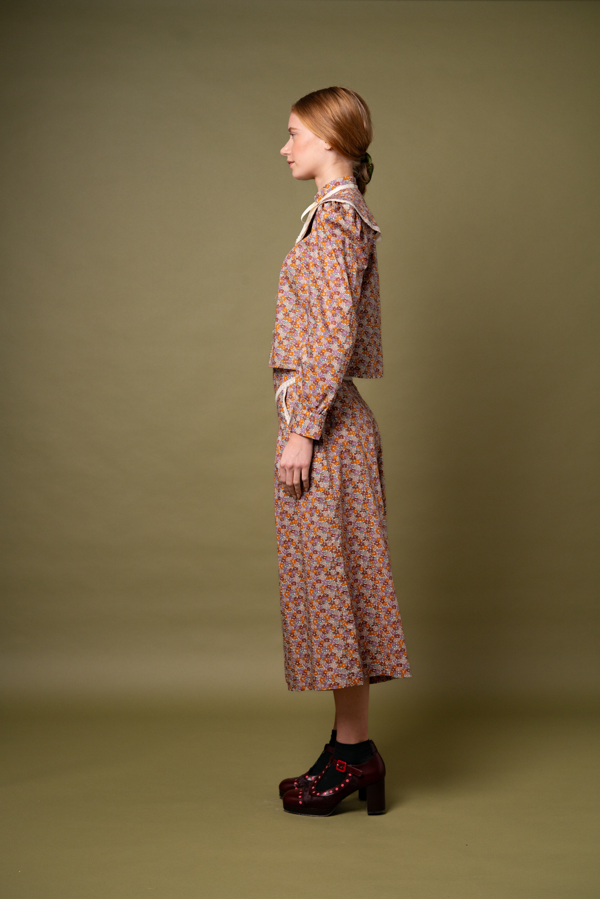 Audrey Blouse - Lilac/Orange