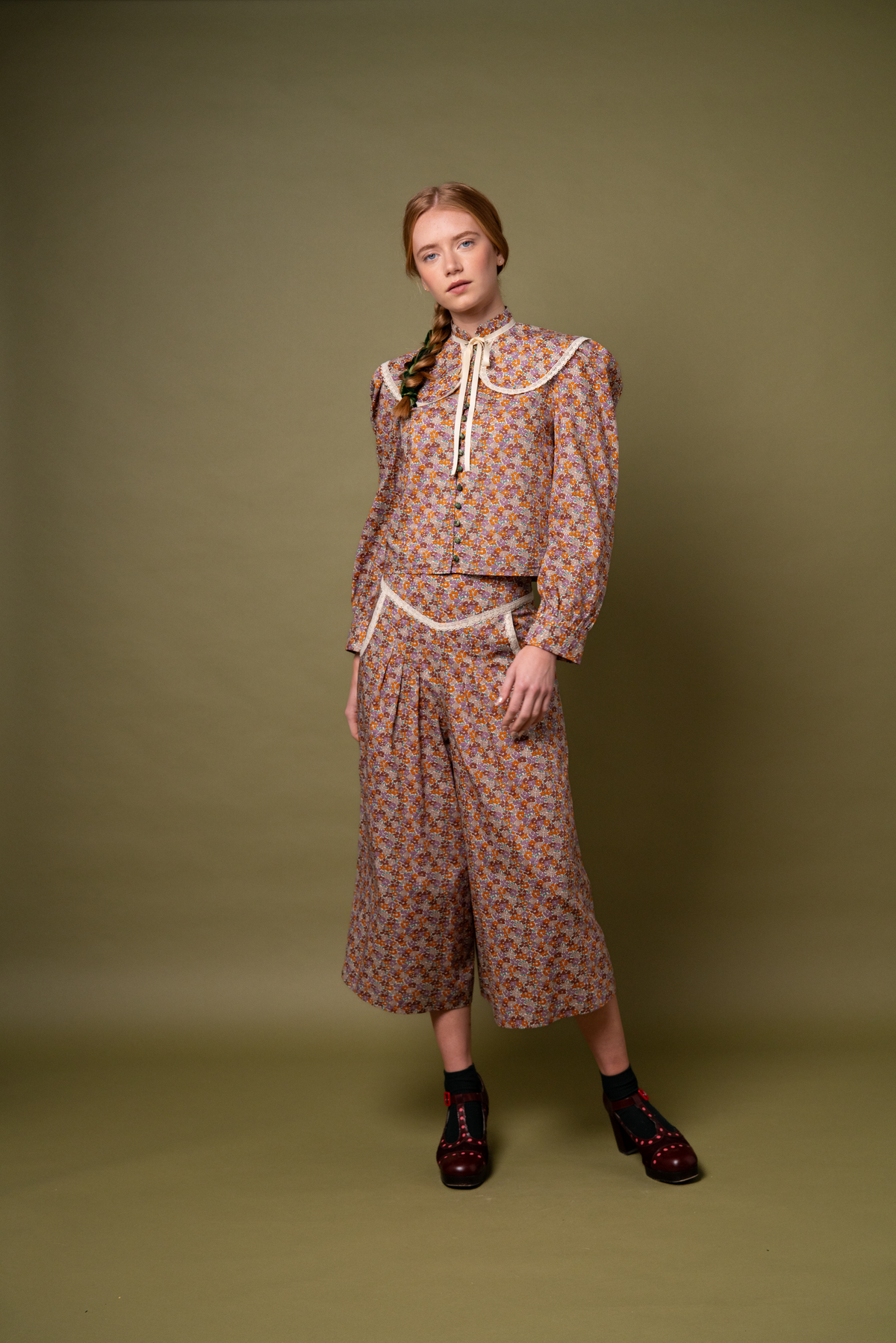 Audrey Blouse - Lilac/Orange