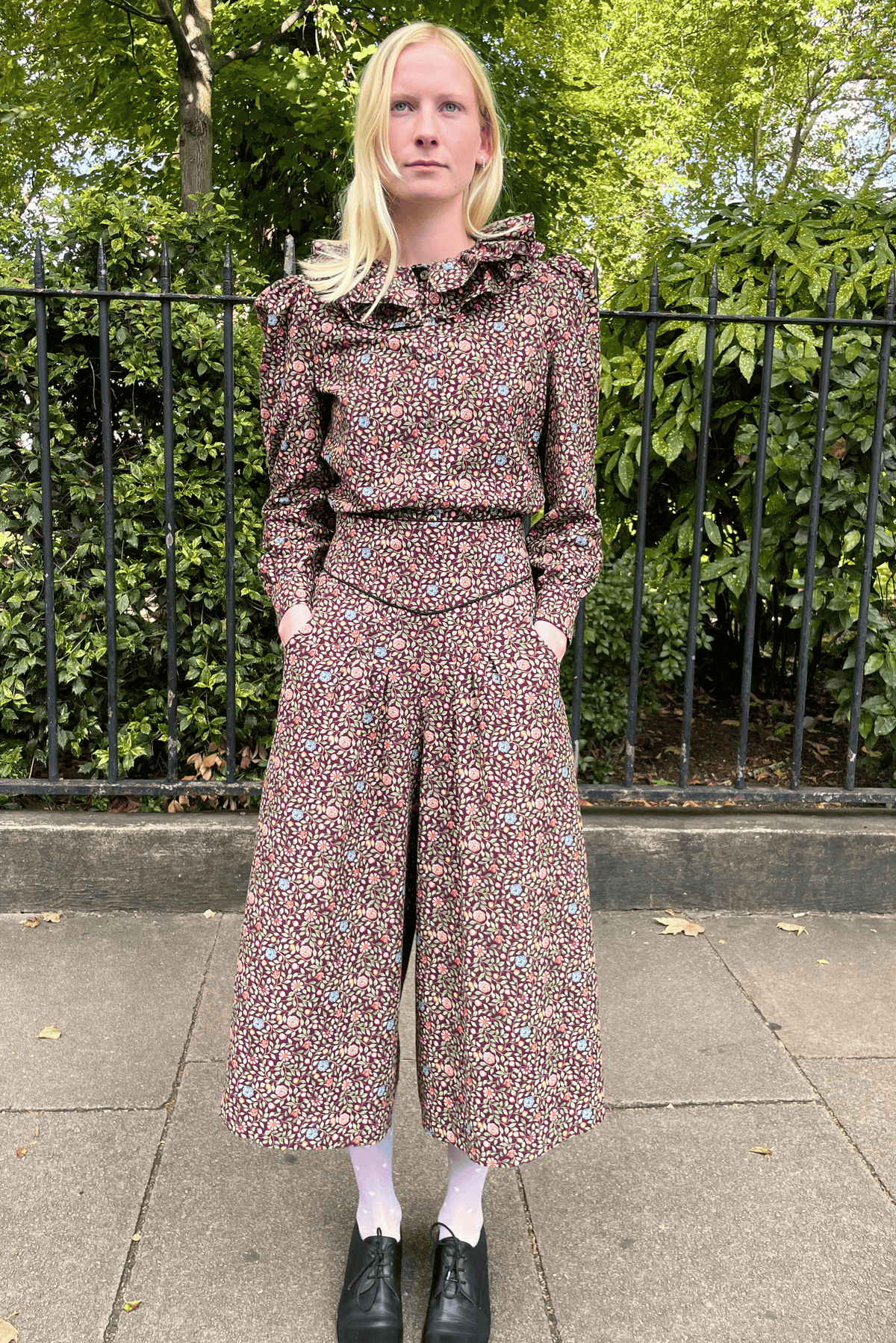 Addie Culottes - Mulberry Needlecord