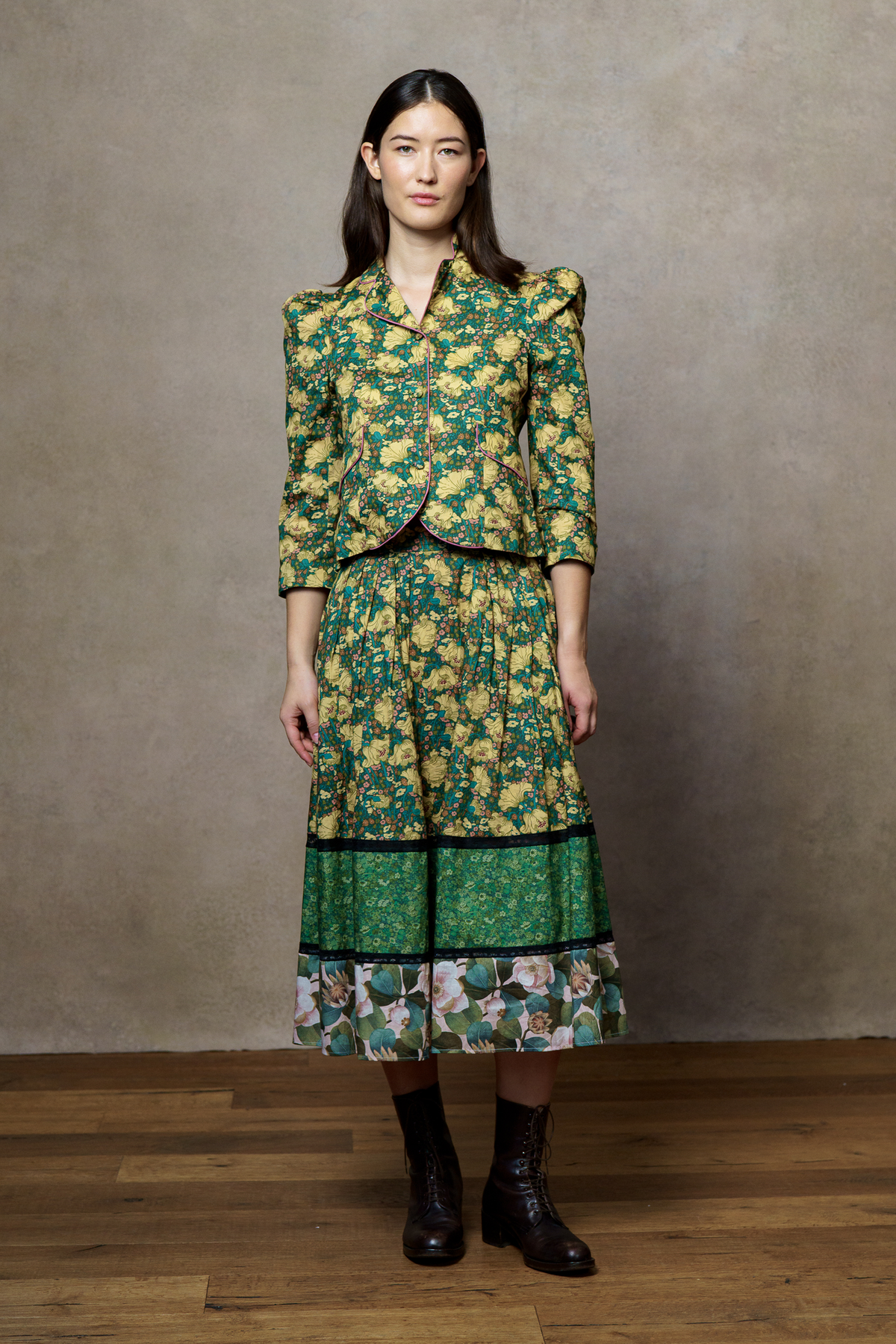 Amy Skirt - Green and Black