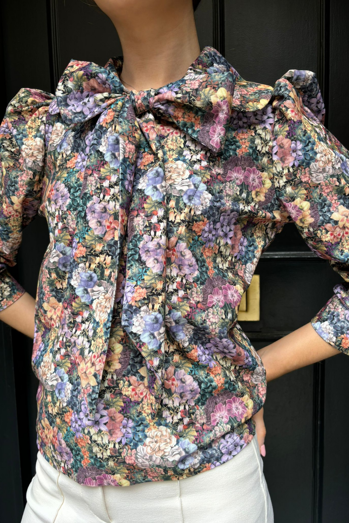 Agatha Blouse Needlecord - Floral