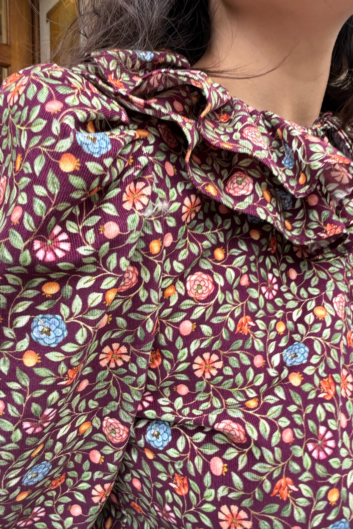 Pierrot Blouse - Mulberry Needlecord