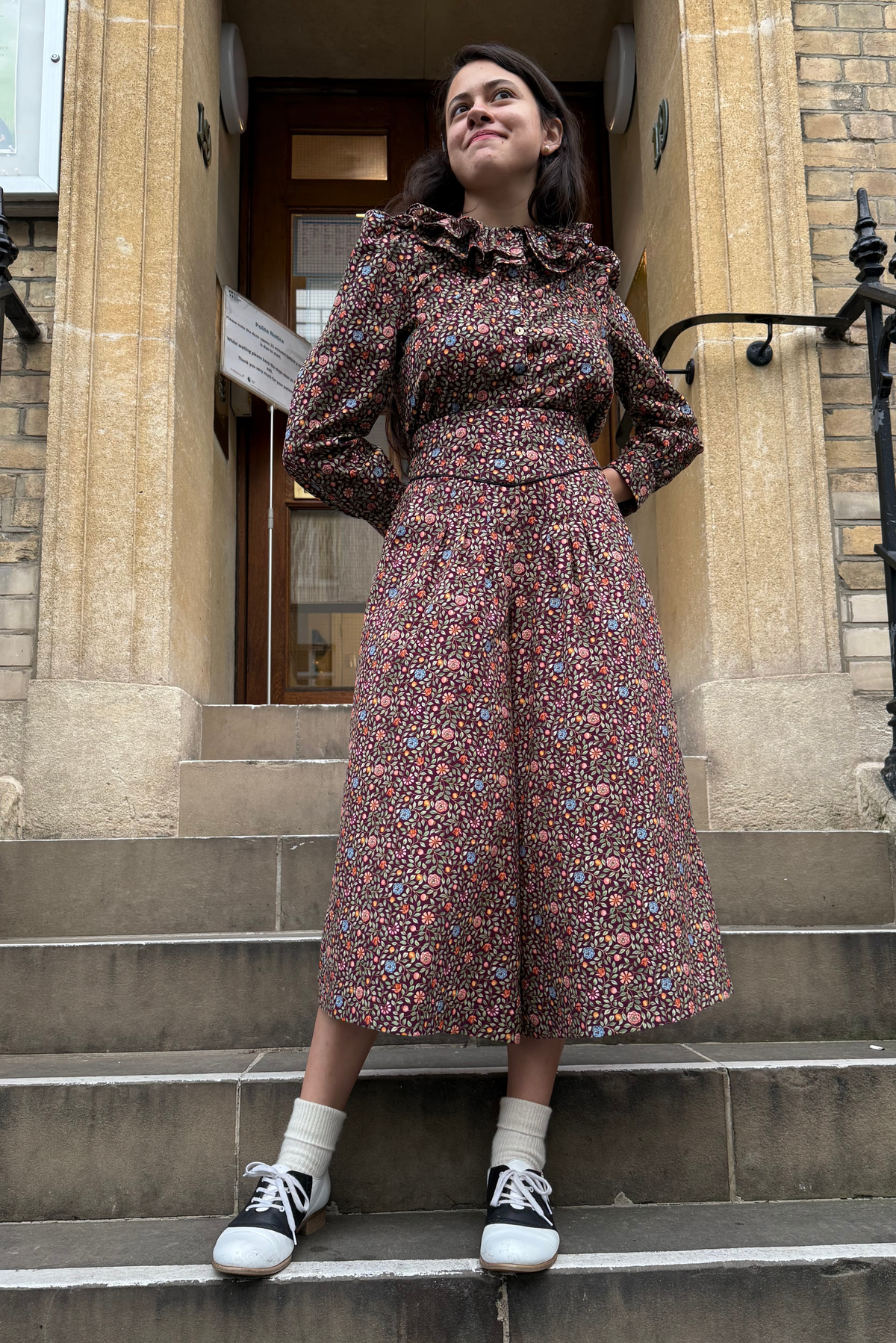 Pierrot Blouse - Mulberry Needlecord