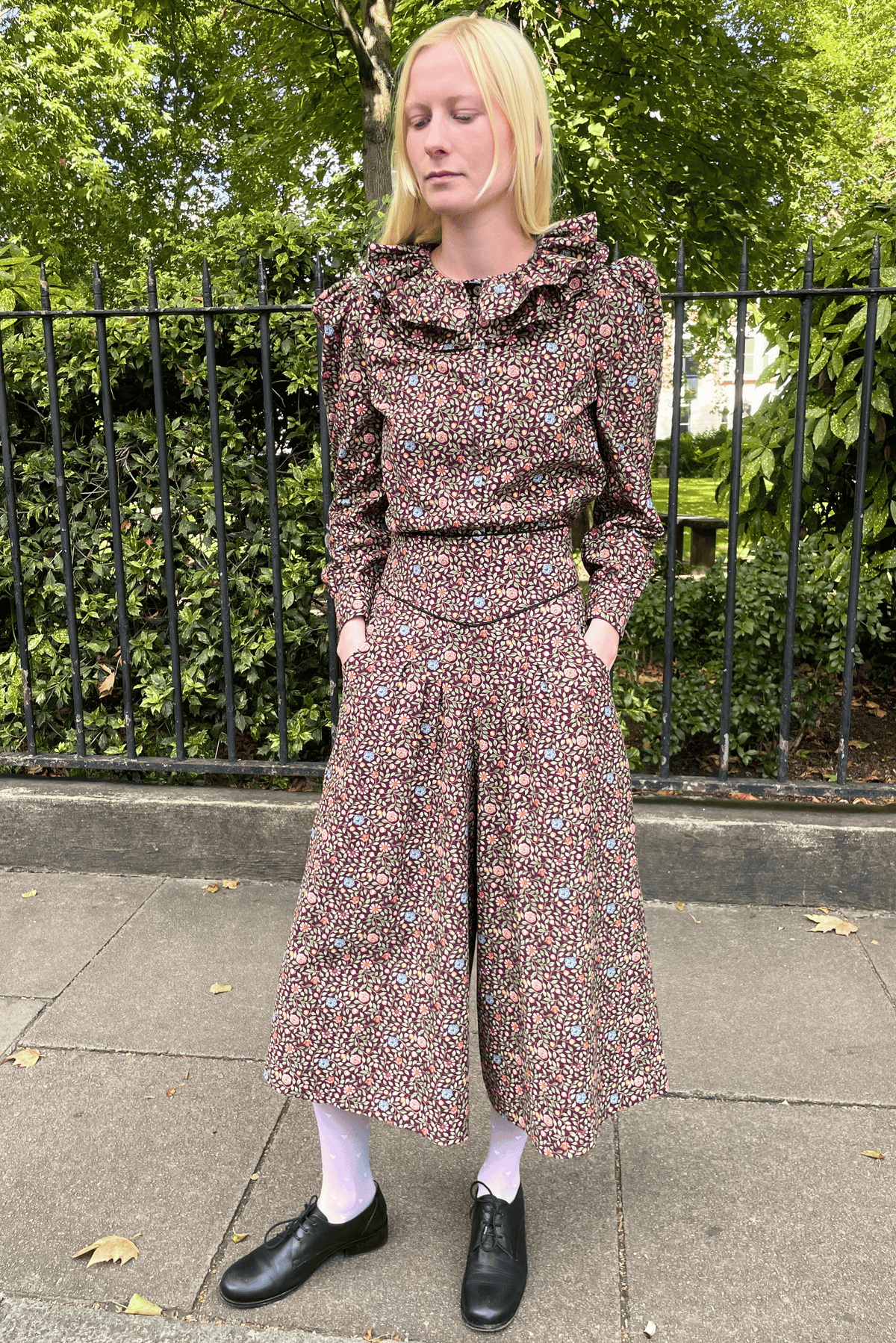 Addie Culottes - Mulberry Needlecord
