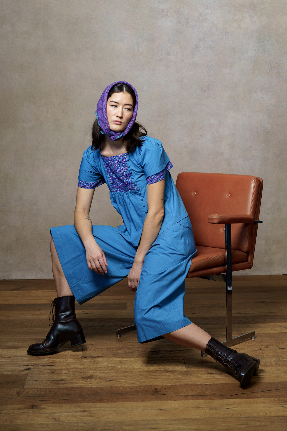 Addie Culottes - Teal Blue