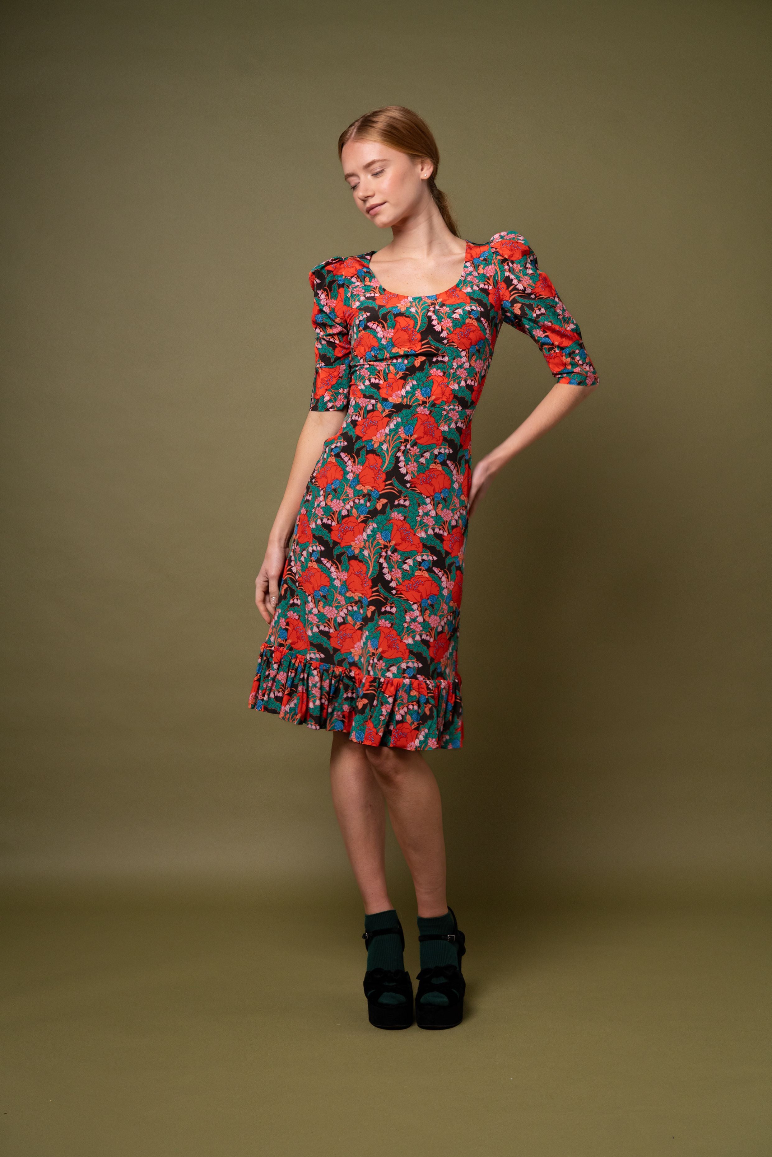 dressed by debbie Buy Debbie Dress in Liberty Silk – Elegant Short Dress& Knee-Length Skirt