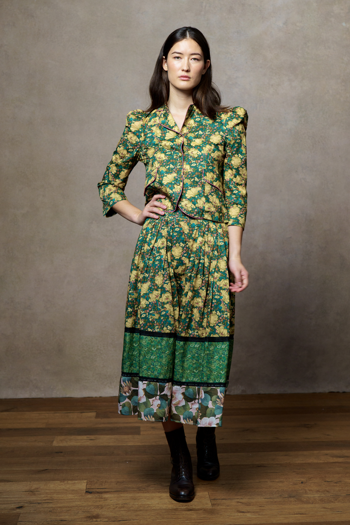 Amy Skirt - Green and Black