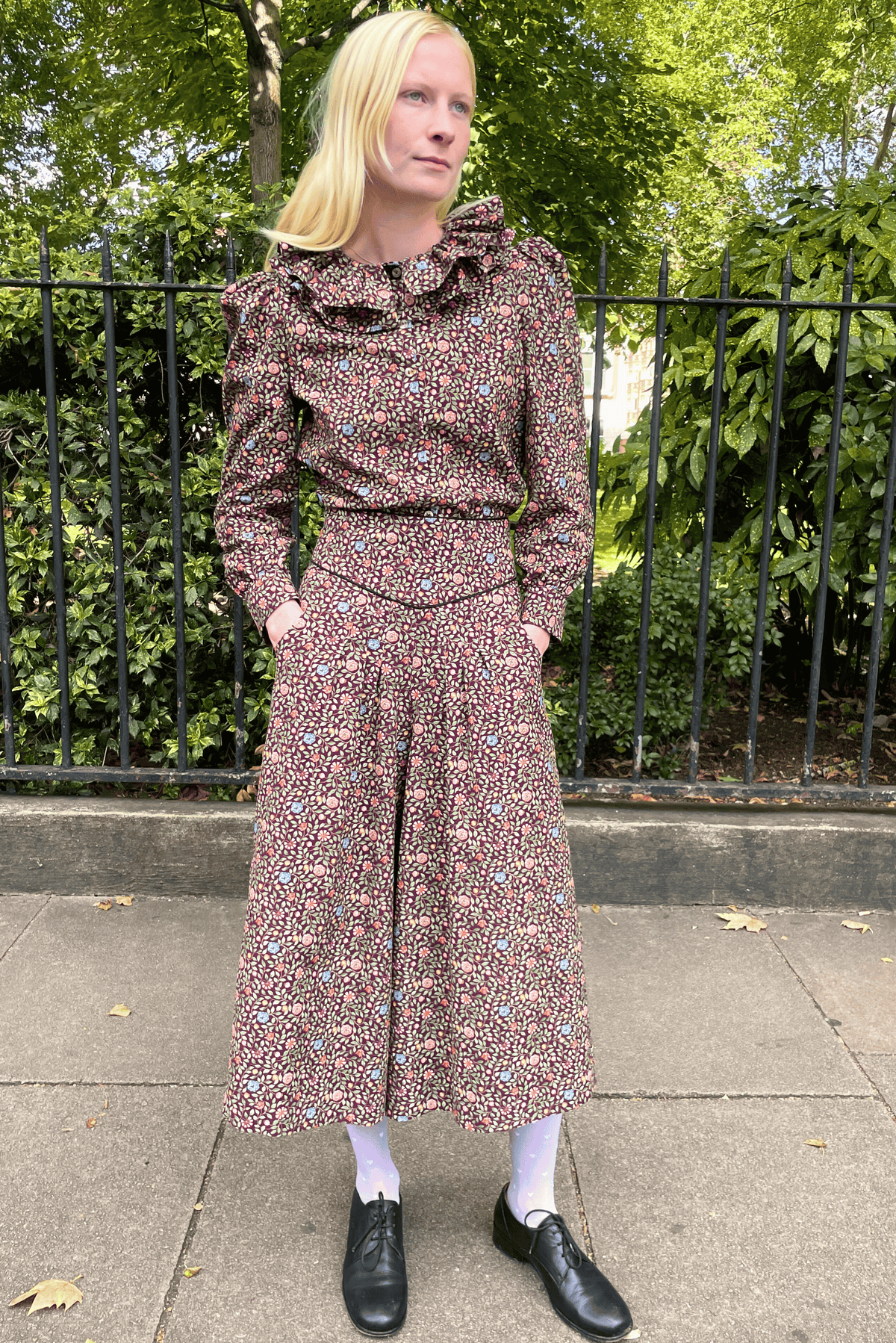 Pierrot Blouse - Mulberry Needlecord
