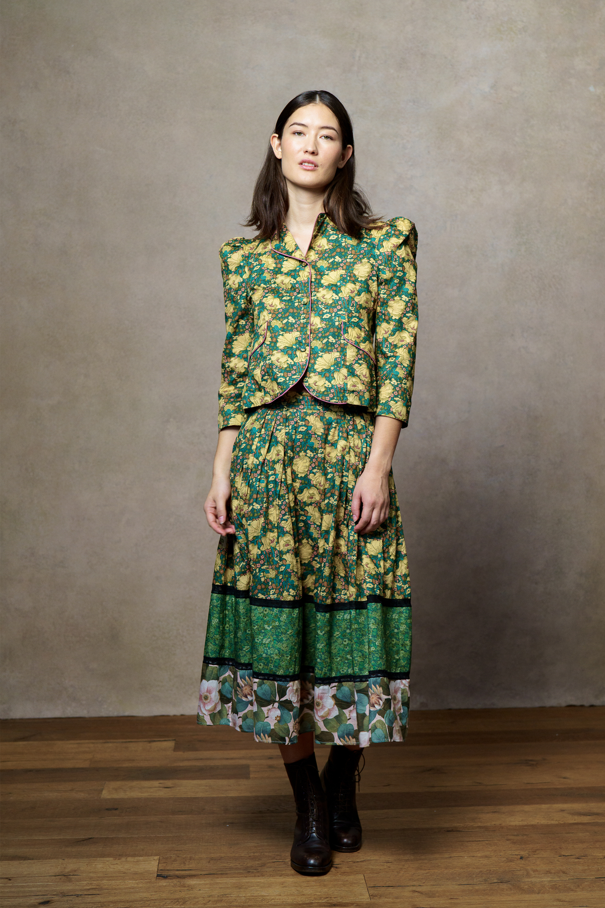 Amy Skirt - Green and Black