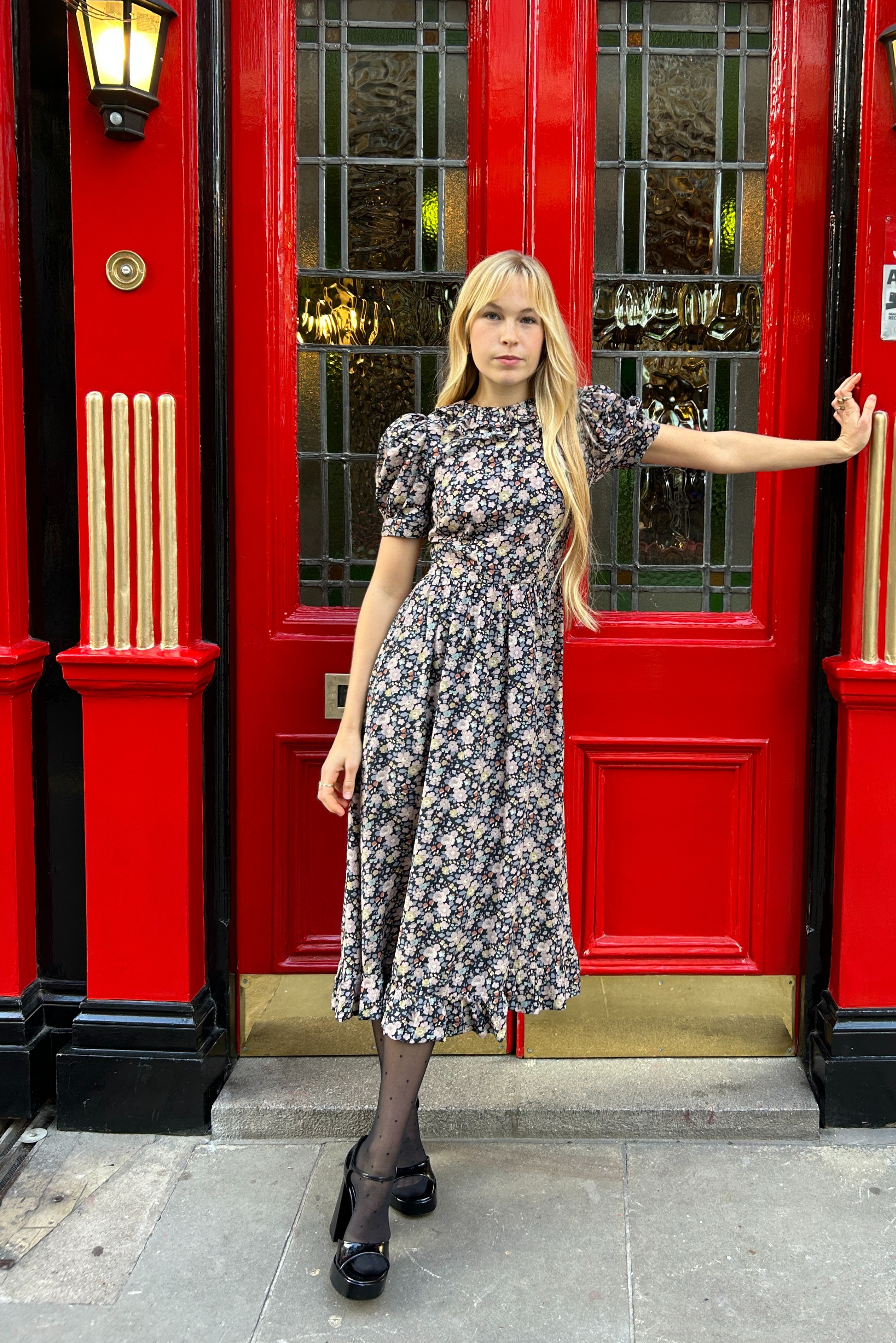 Buy Shelley Dress - 100% Liberty Crepe de Chine Silk - O Pioneers