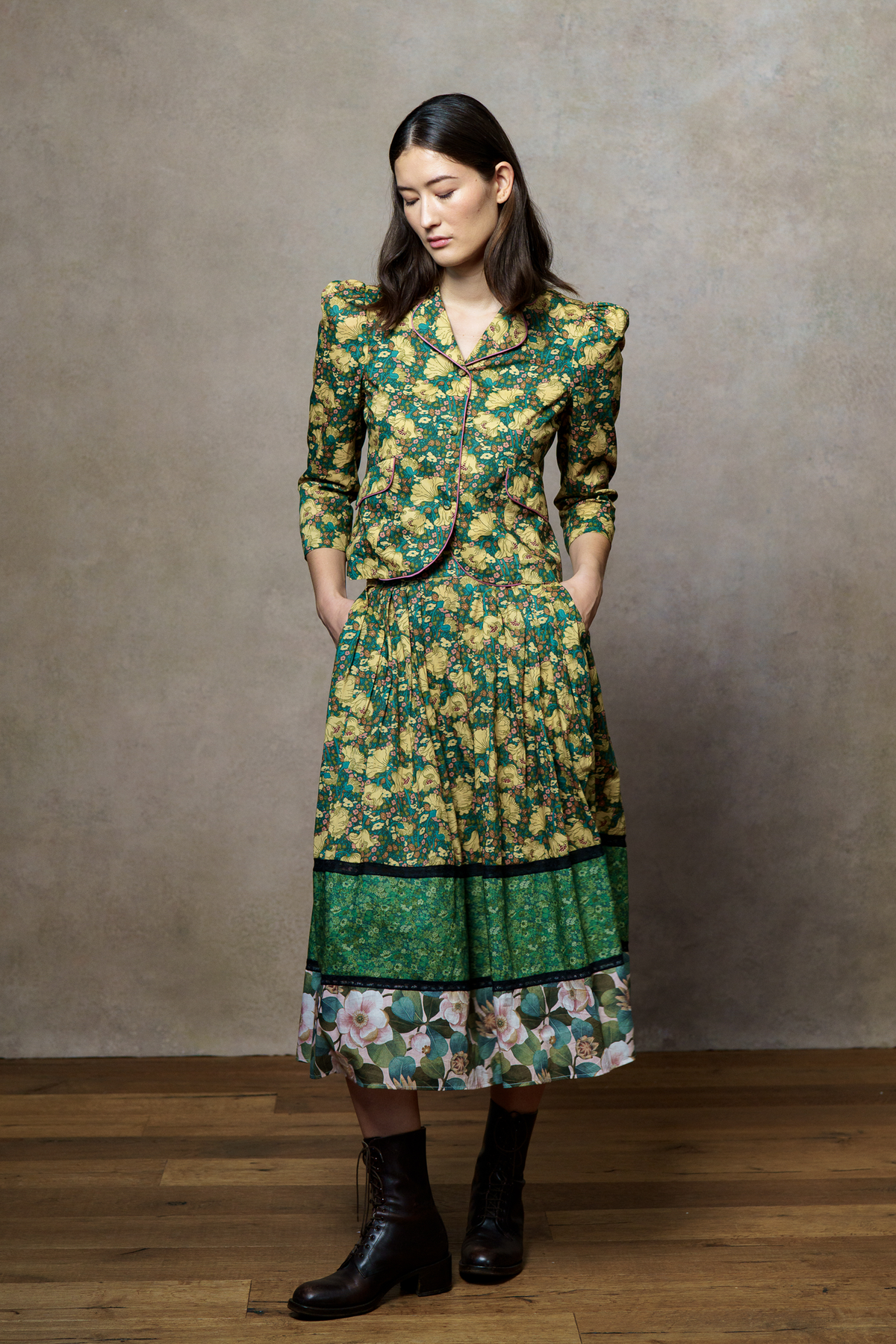 Amy Skirt - Green and Black