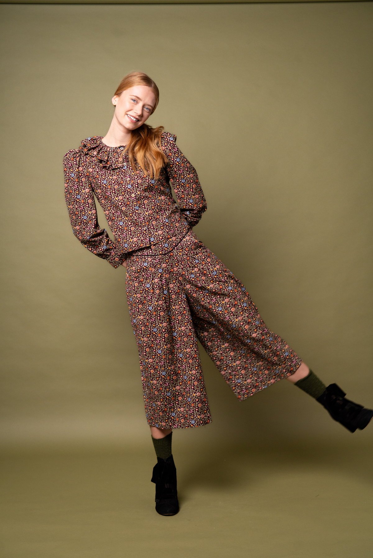 Pierrot Blouse - Mulberry Needlecord