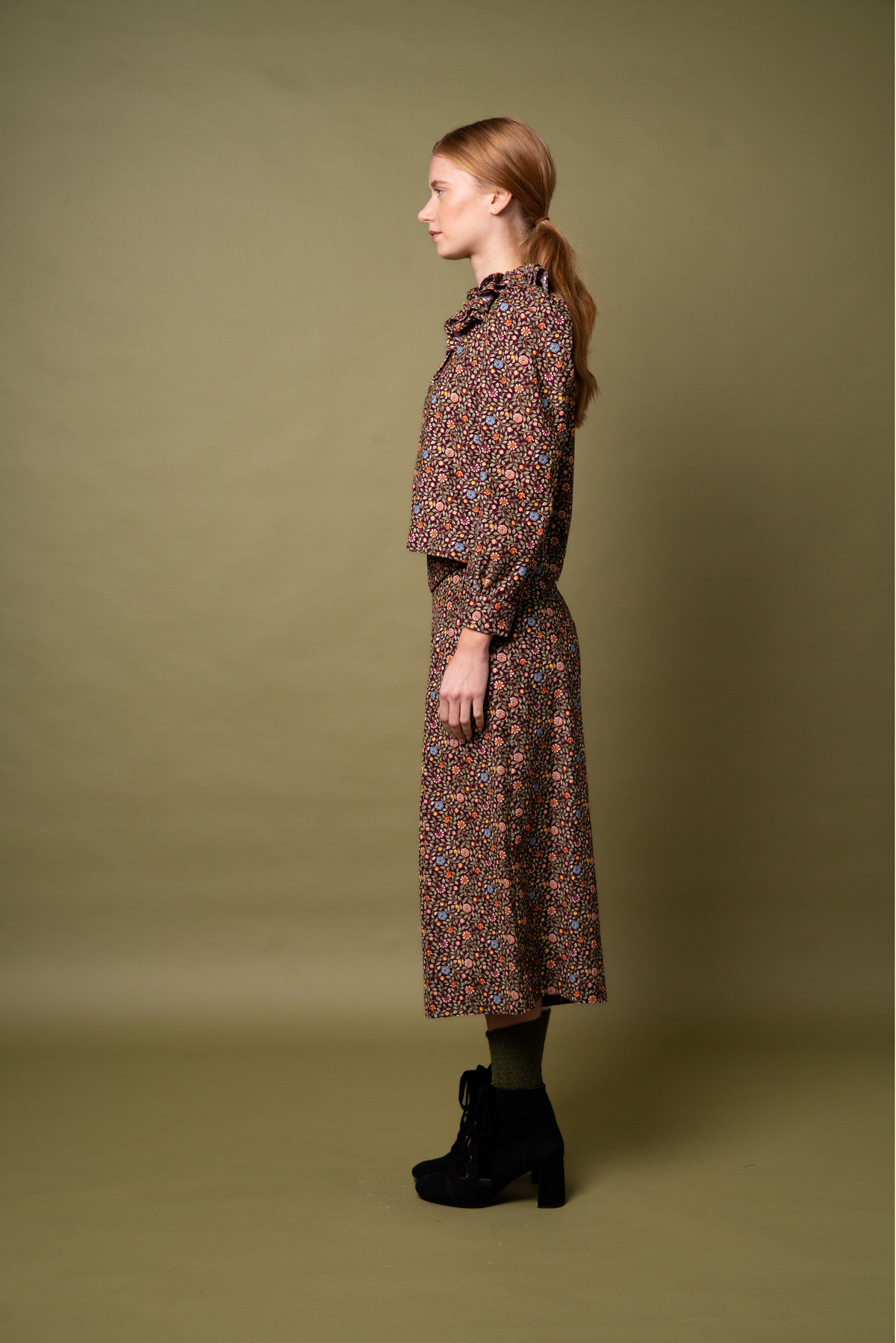 Pierrot Blouse - Mulberry Needlecord