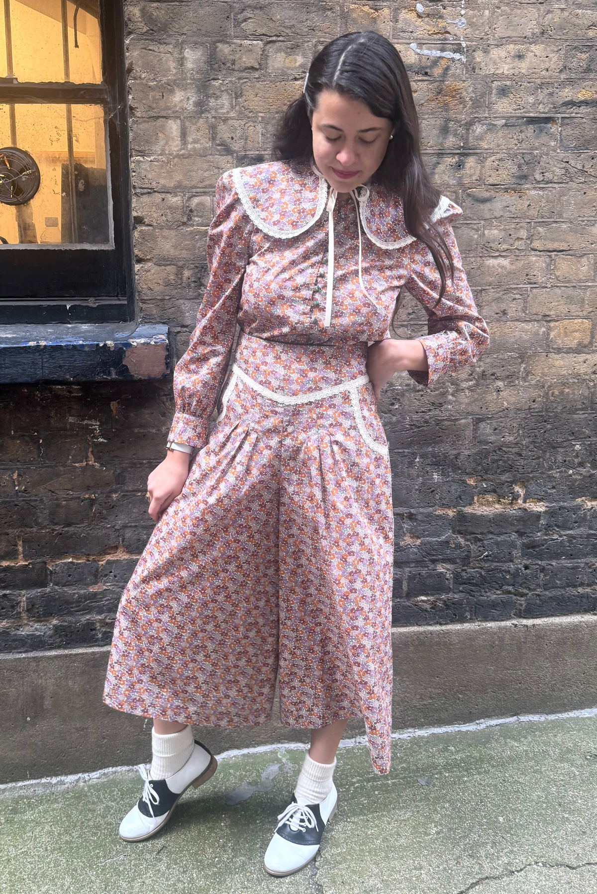 Audrey Blouse - Lilac/Orange