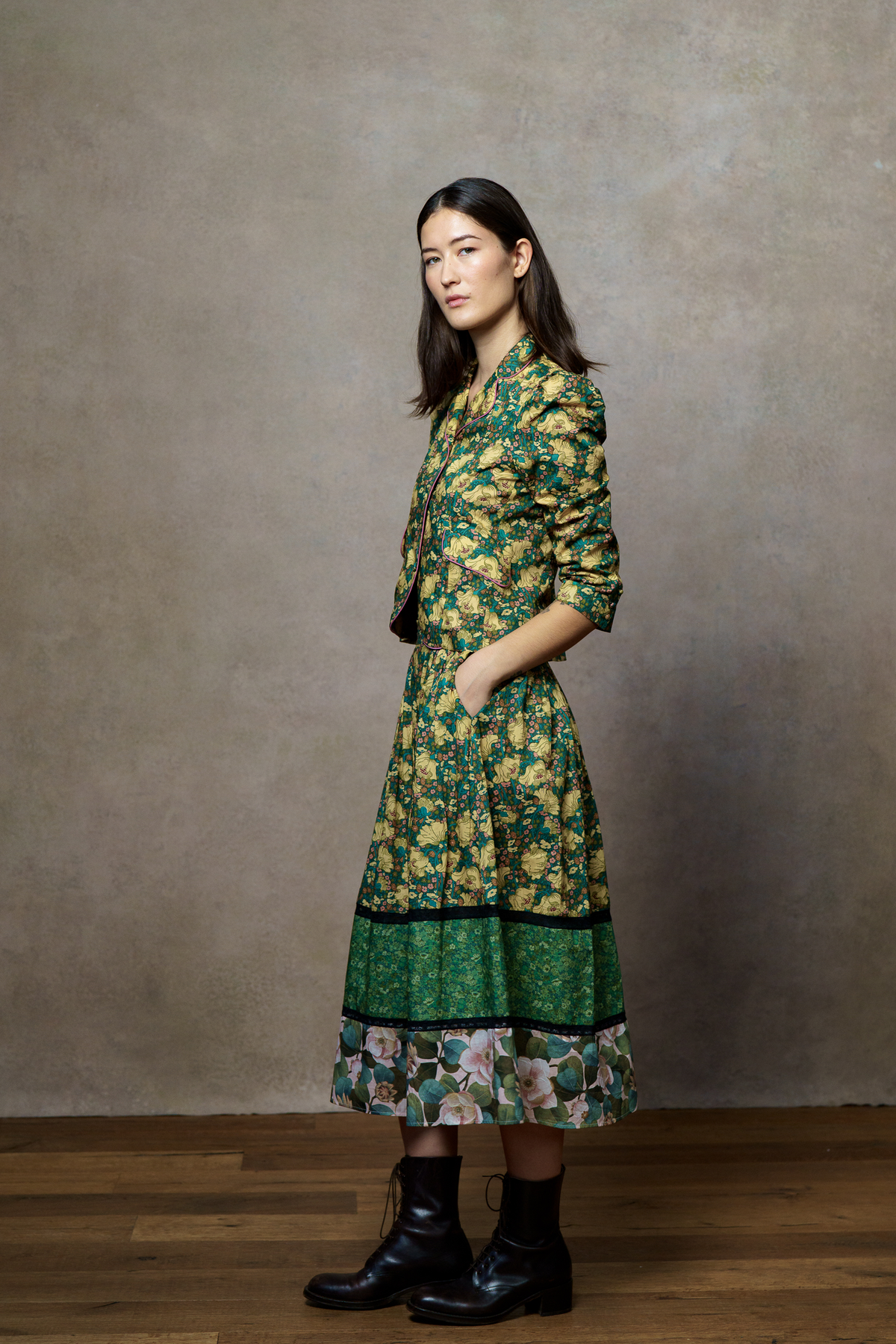 Amy Skirt - Green and Black