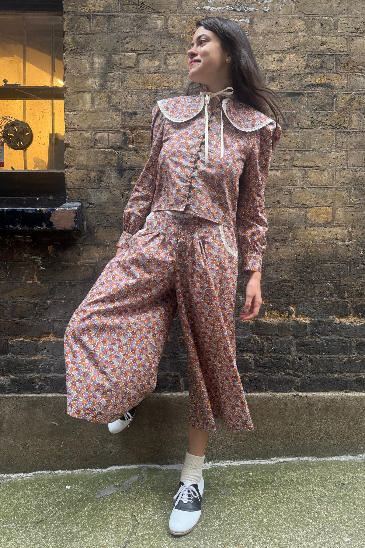 Addie Culottes - Lilac/Orange