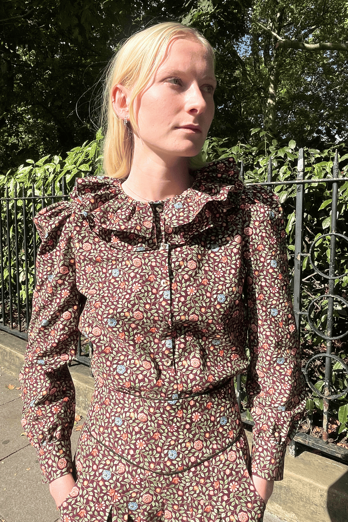 Pierrot Blouse - Mulberry Needlecord