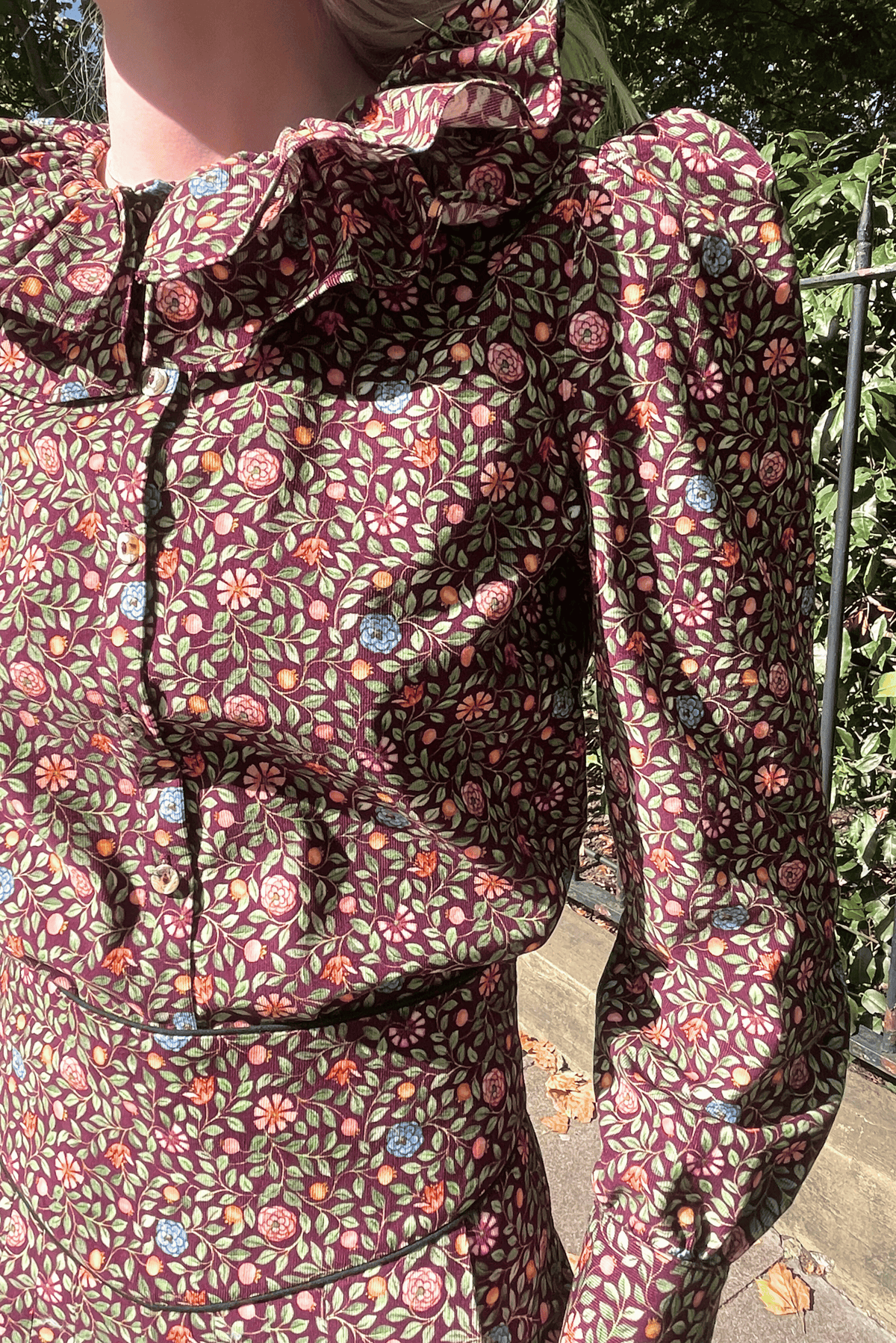 Pierrot Blouse - Mulberry Needlecord