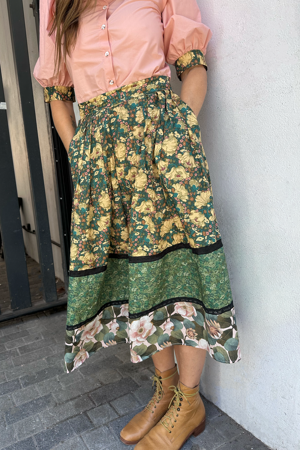 Amy Skirt - Green and Black