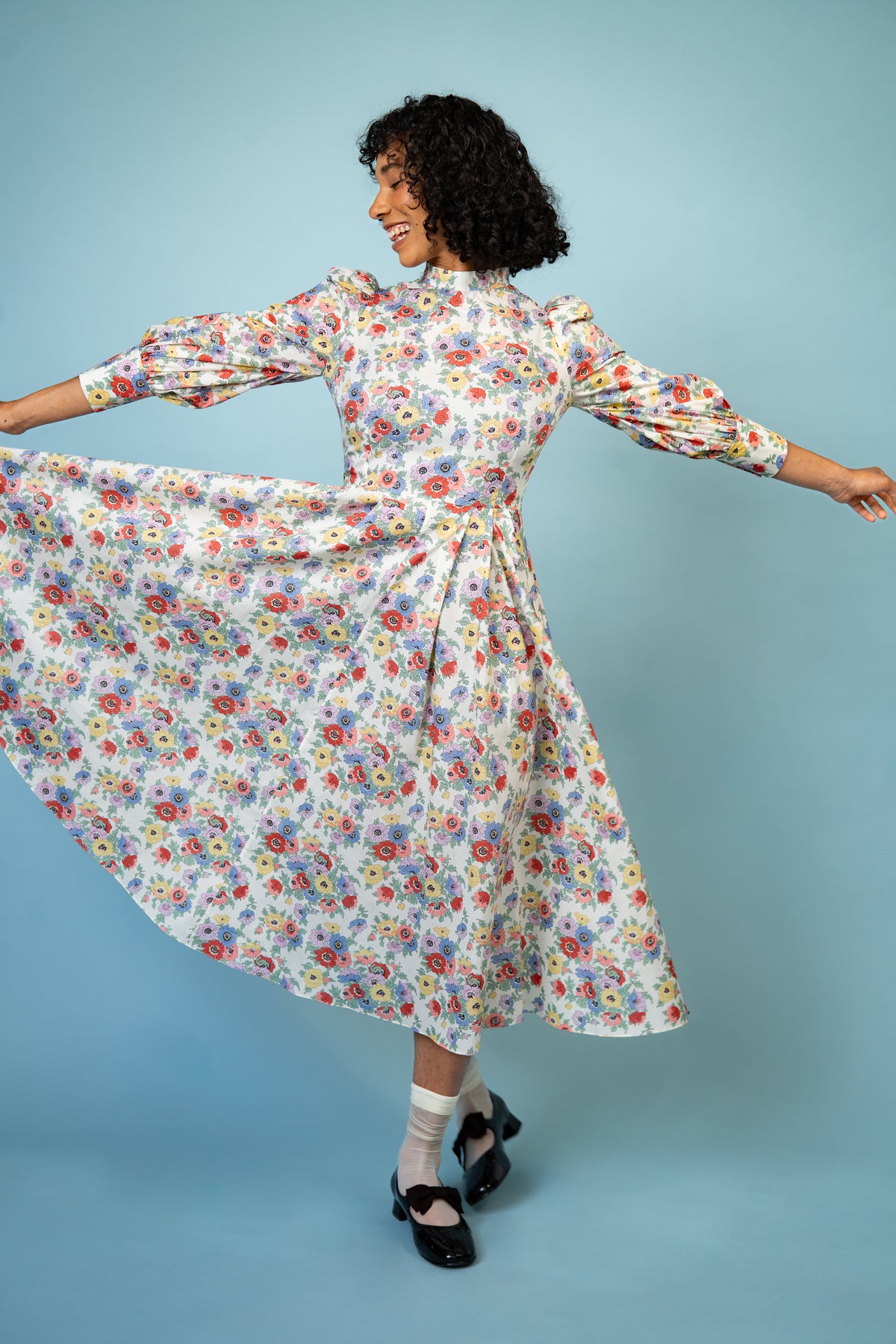 Buy Gracie Dress - Wildflower Black Floral Liberty Print Dress - O Pioneers Buy Gracie Dress - Wildflower Black Floral Liberty Print Dress - O Pioneers