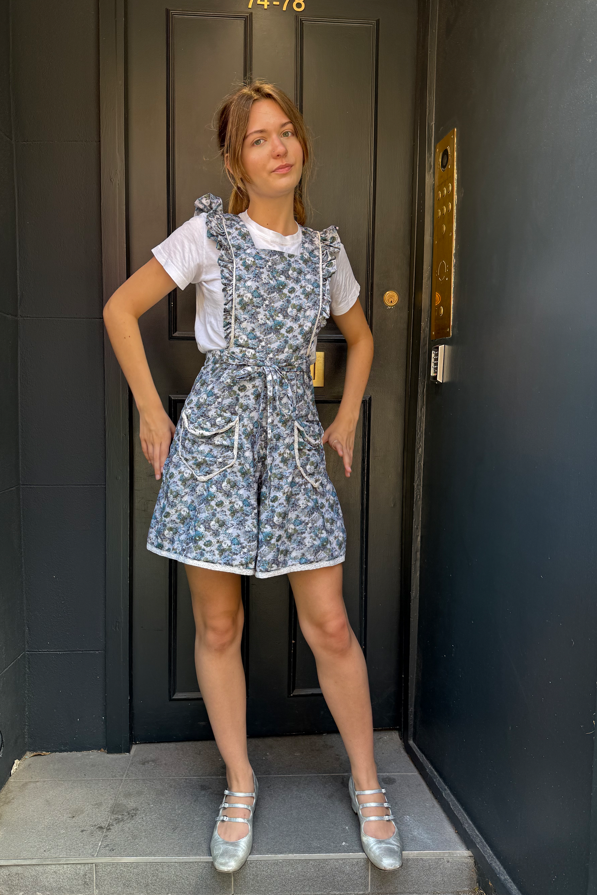 Doris Playsuit - Grey Blue