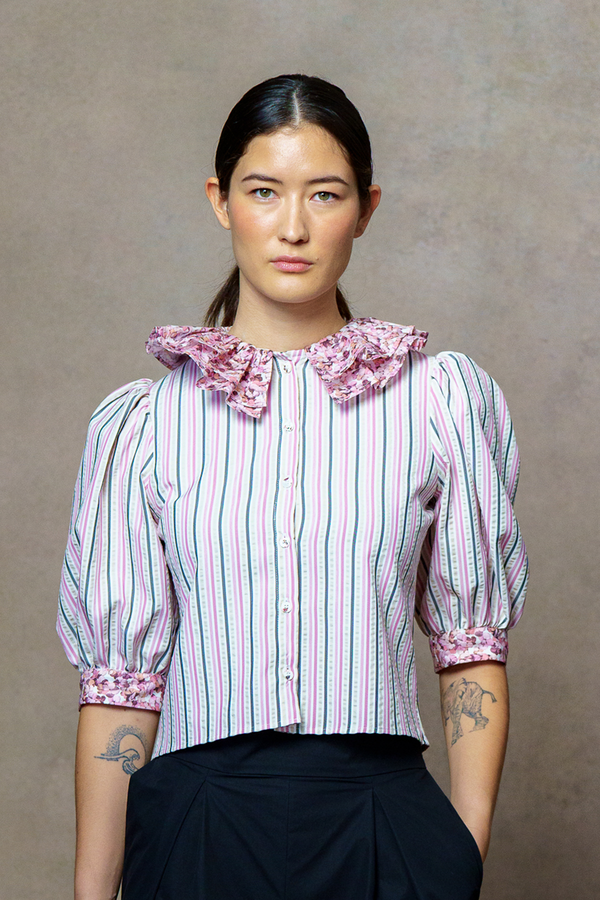 Pierrot Blouse - Stripe